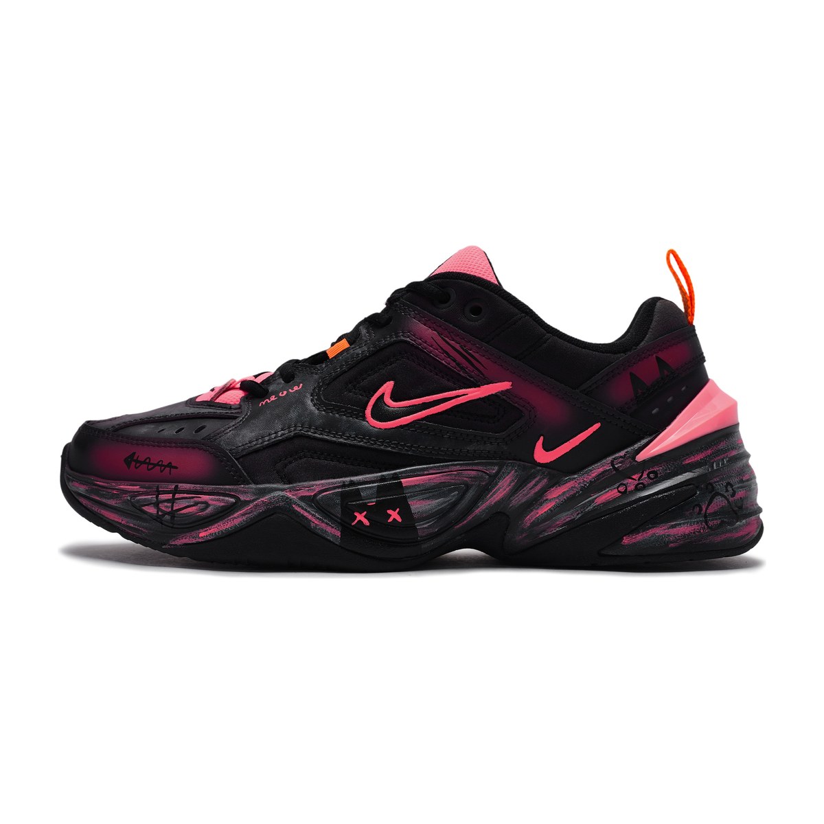 Nike M2K Tekno Black Rose Red