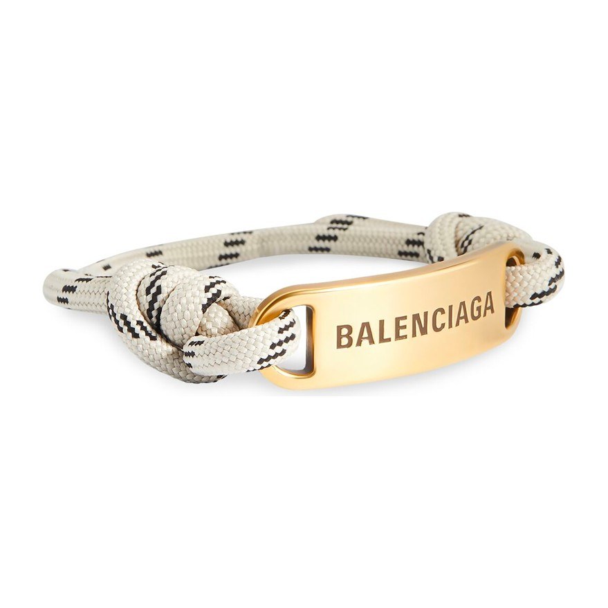 Balenciaga Logo Bracelet Beige