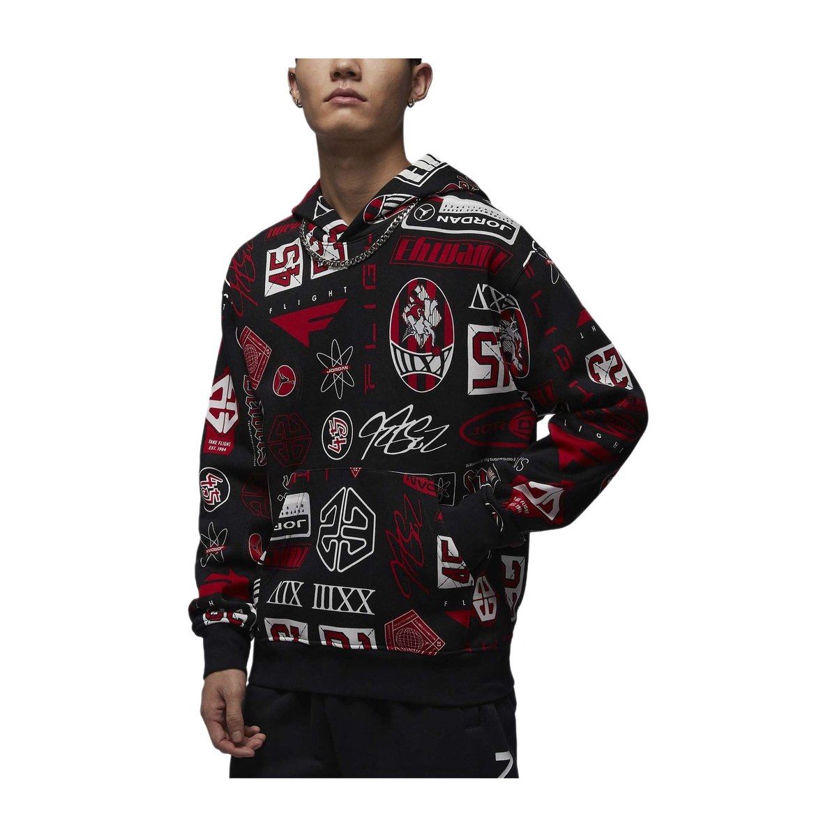 Jordan Essentials Hoodie Black/Varsity Red