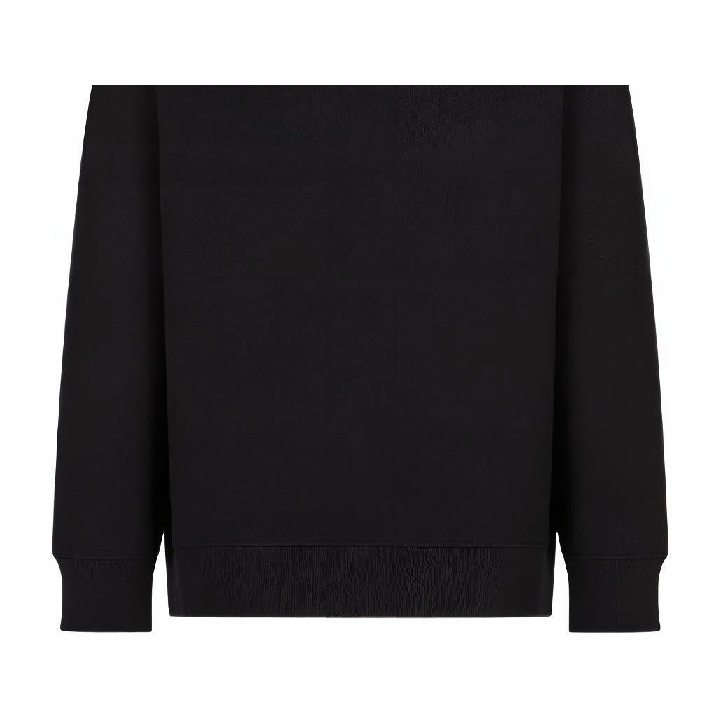 Emporio Armani FW22 Letter Print Turtleneck Sweatshirt Black