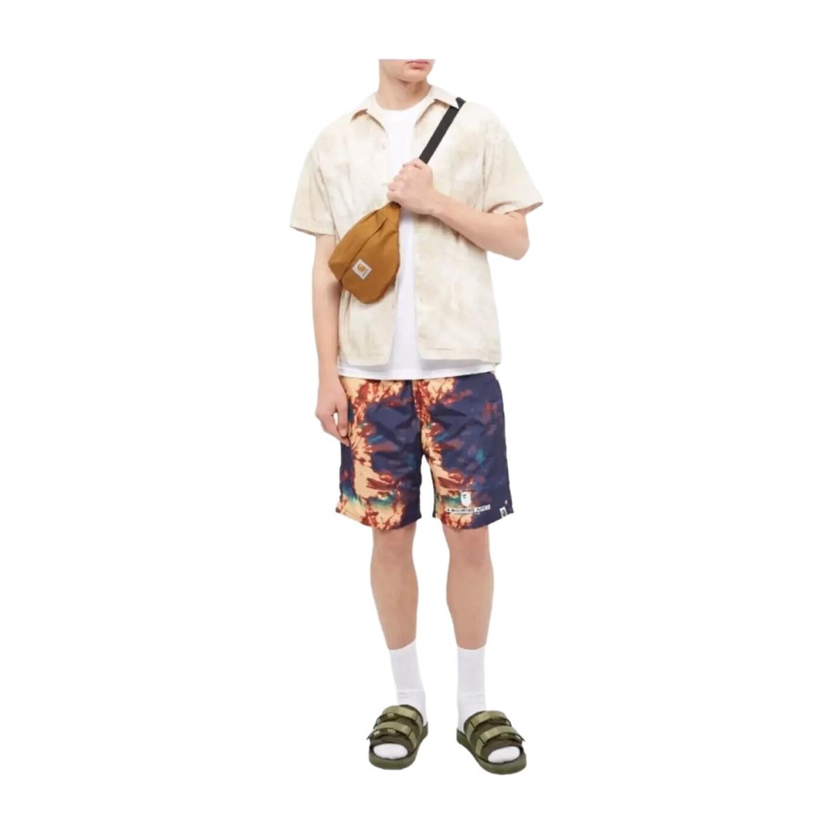 A BATHING APE Bape Tie Dye Beach Shorts