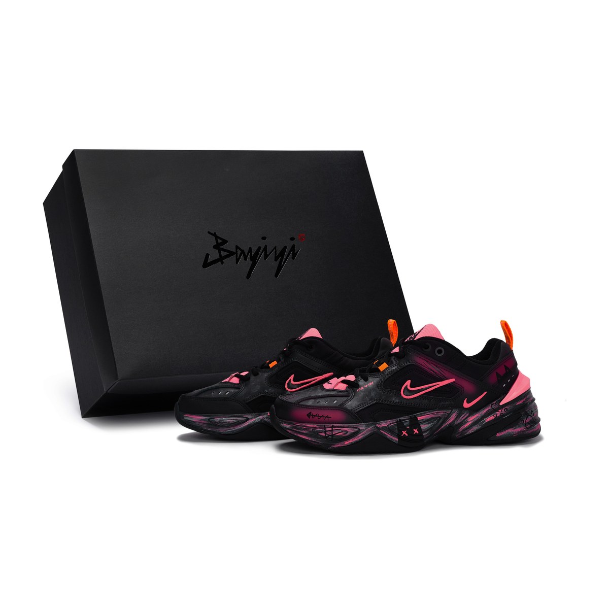 Nike M2K Tekno Black Rose Red