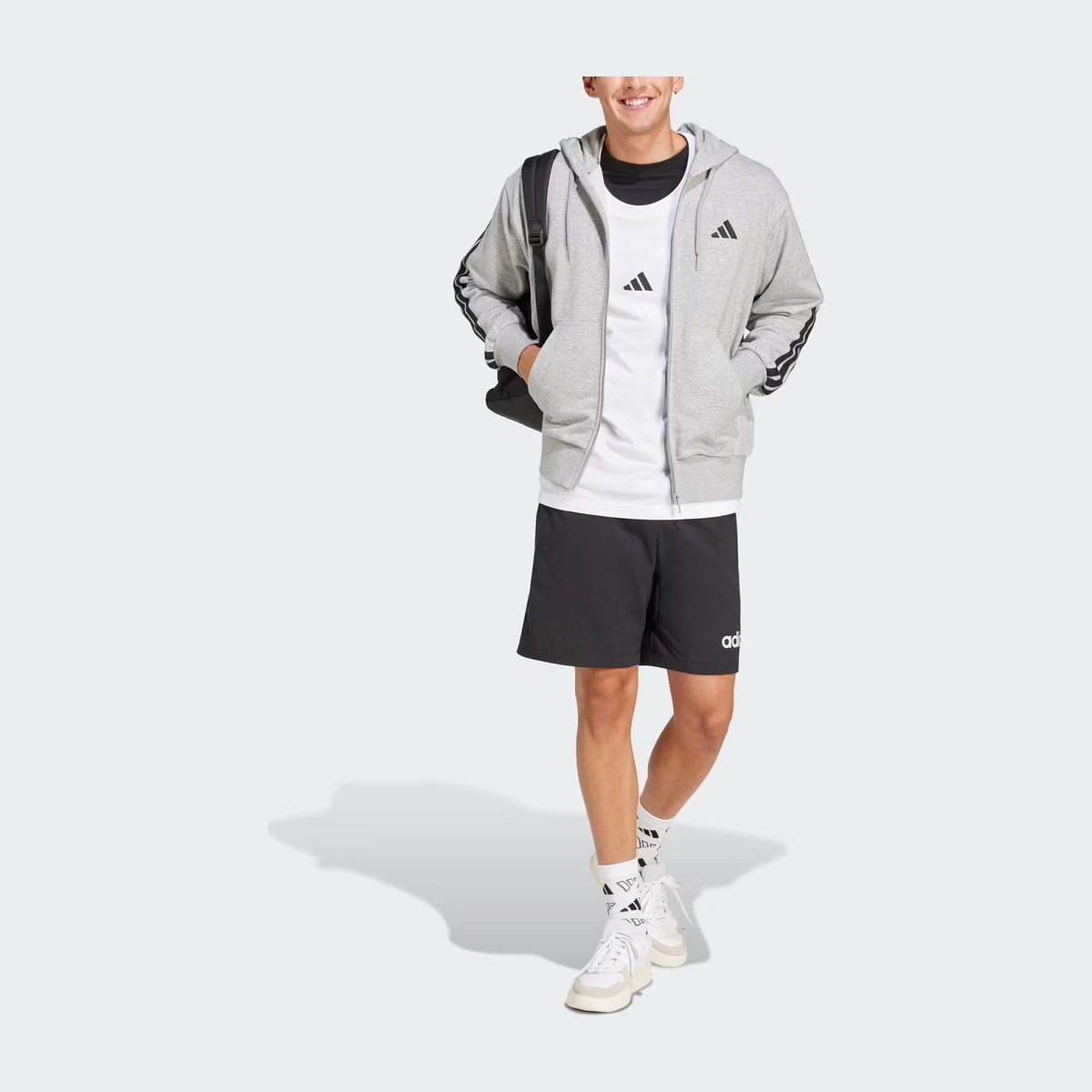 adidas Sportswear ESSENTIALS 3-Stripes Full-Zip Hoodie
