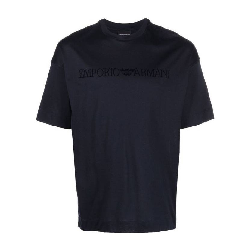 Emporio Armani SS22 Logo T-Shirt Blue