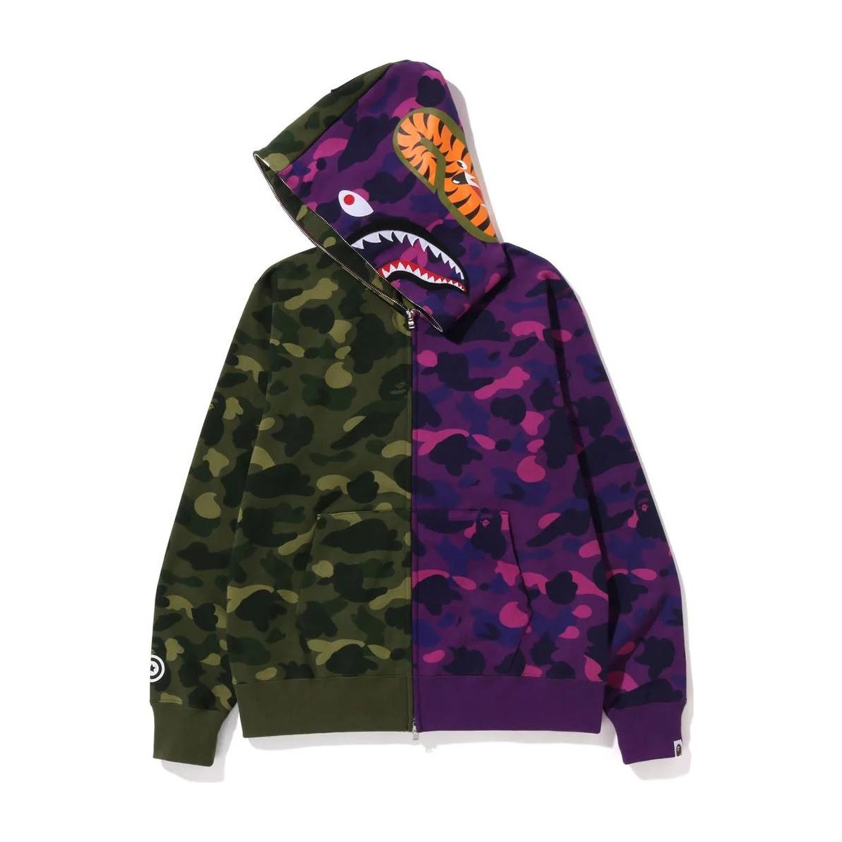 A BATHING APE Bape FW22 Color Camo Shark Full Zip Hoodie