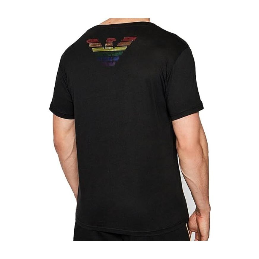 Emporio Armani Logo V-Neck T-Shirt Black