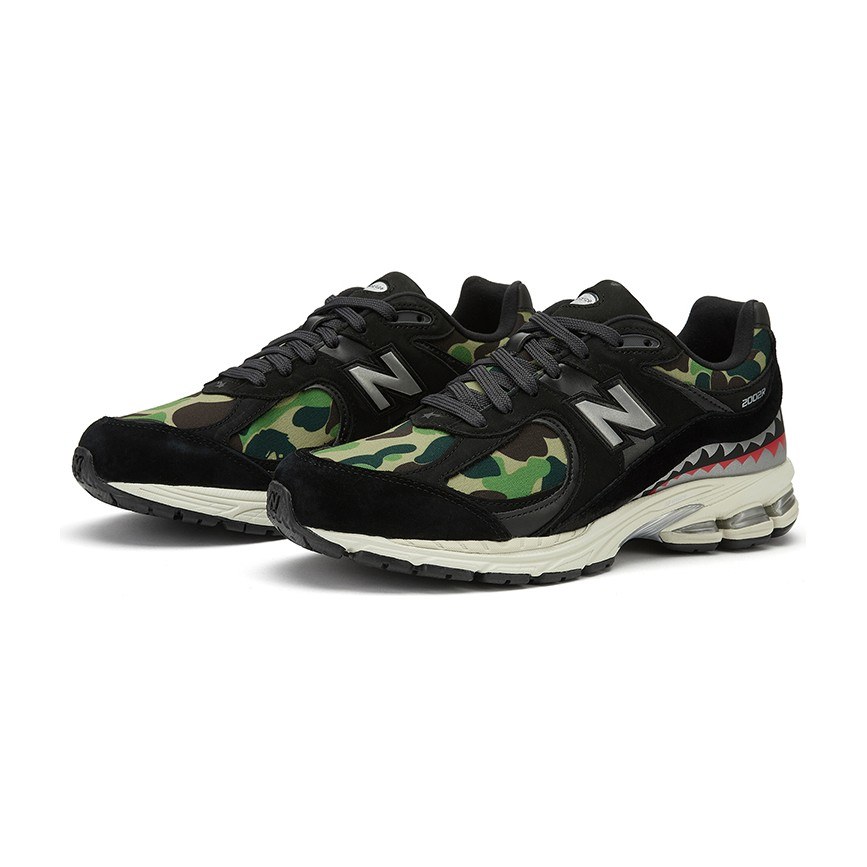 A BATHING APE x New Balance 2002R Black Camo