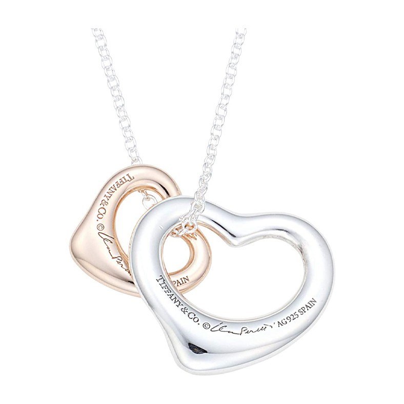 Tiffany & Co. Elsa Peretti Open Heart Necklace Silver