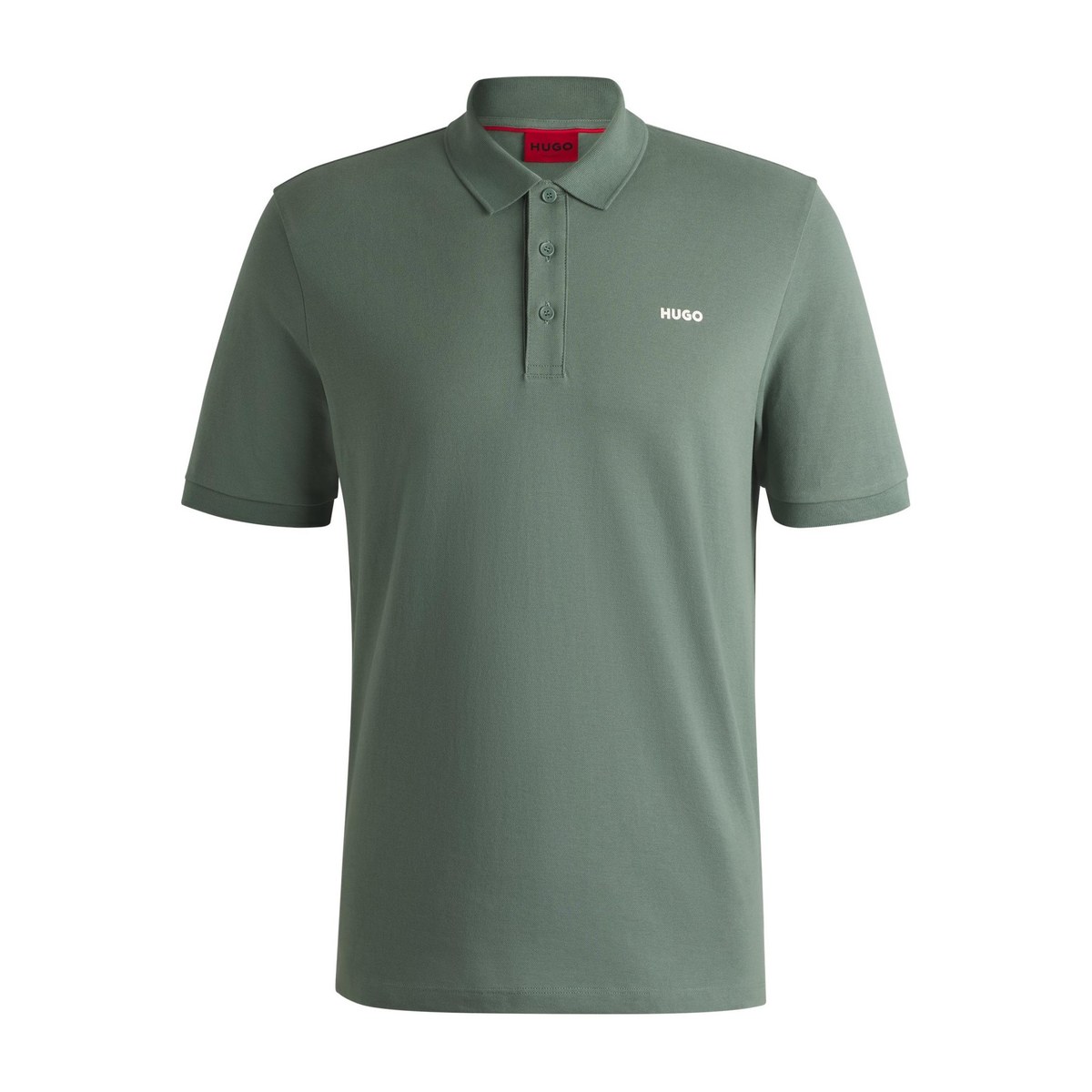 HUGO BOSS Logo Print Polo Shirt Light Green