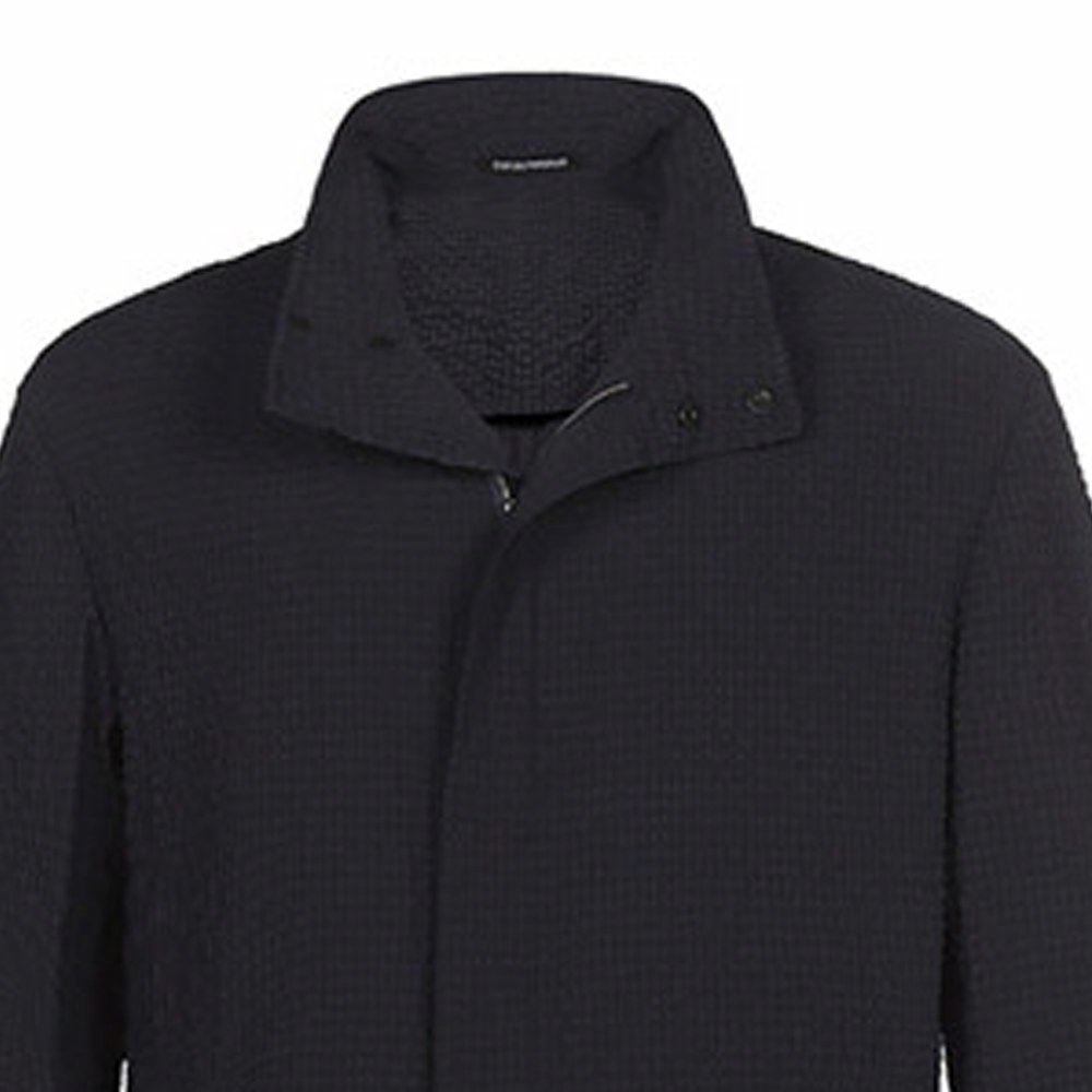Emporio Armani FW21 Zip Coat Navy