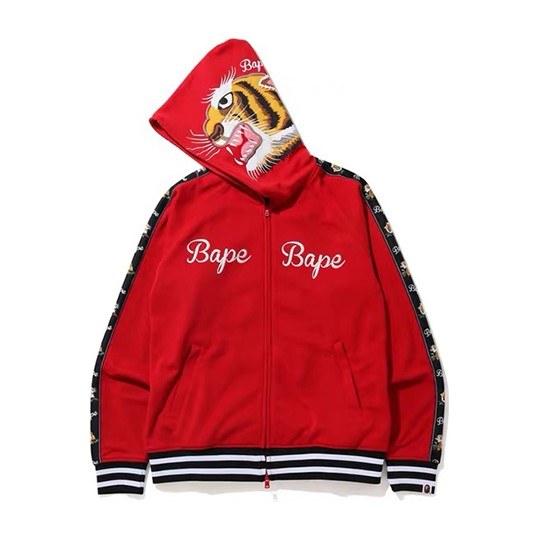 A BATHING APE BAPE Tiger Jersey Full Zip Hoodie