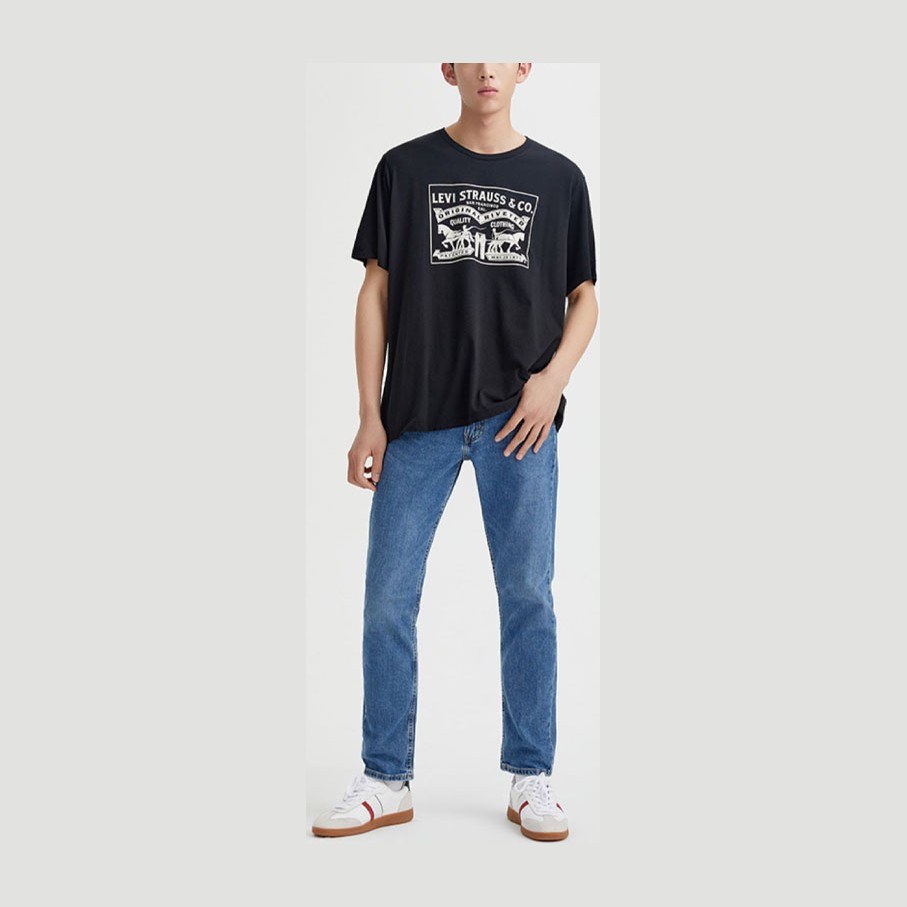Levis Logo Print Crewneck T-Shirt Black