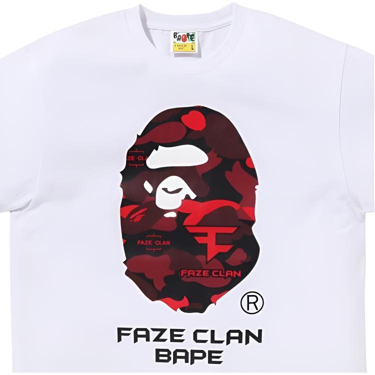 BAPE x FaZe Clan SS23 Camo Tee White