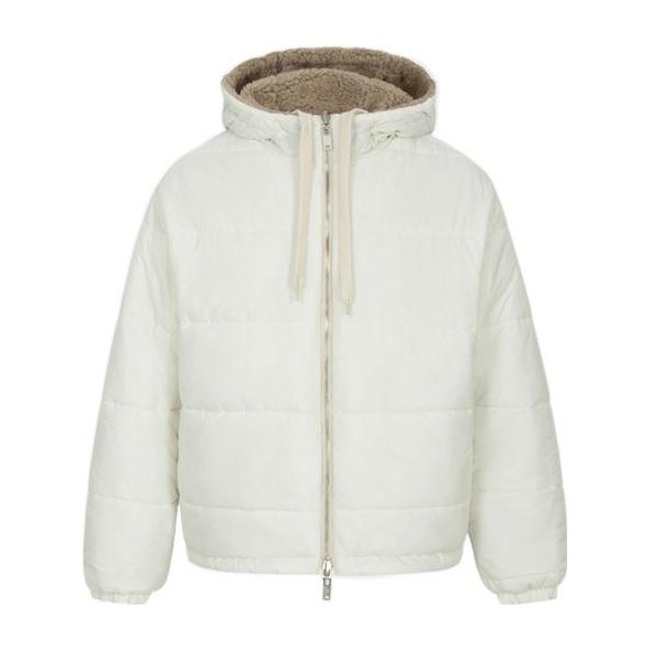 EMPORIO ARMANI FW22 Reversible Hoodie Jacket Camel