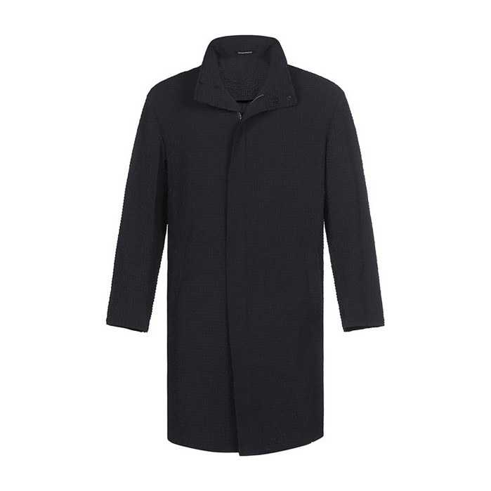 Emporio Armani FW21 Zip Coat Navy