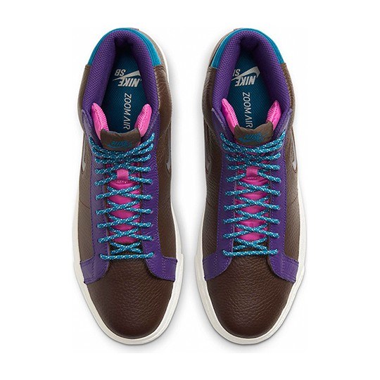Nike Blazer Mid White Brown Blue