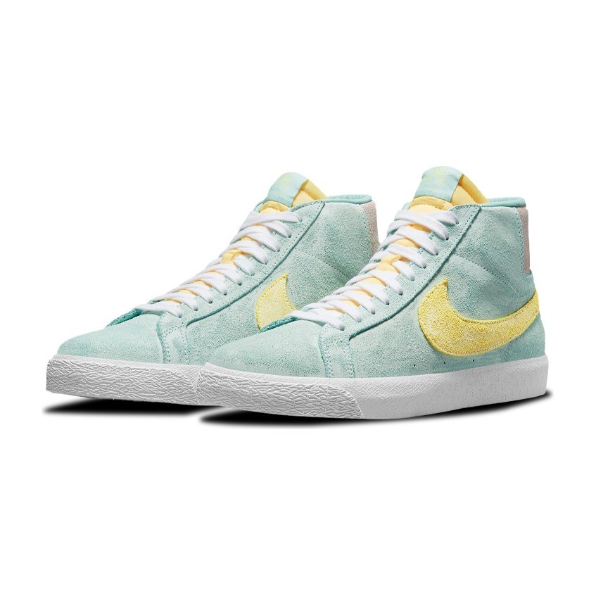 Nike Blazer Mid Green Yellow Pink