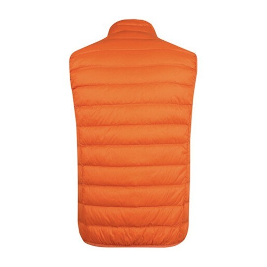 Emporio Armani Logo Print Sleeveless Down Vest Orange