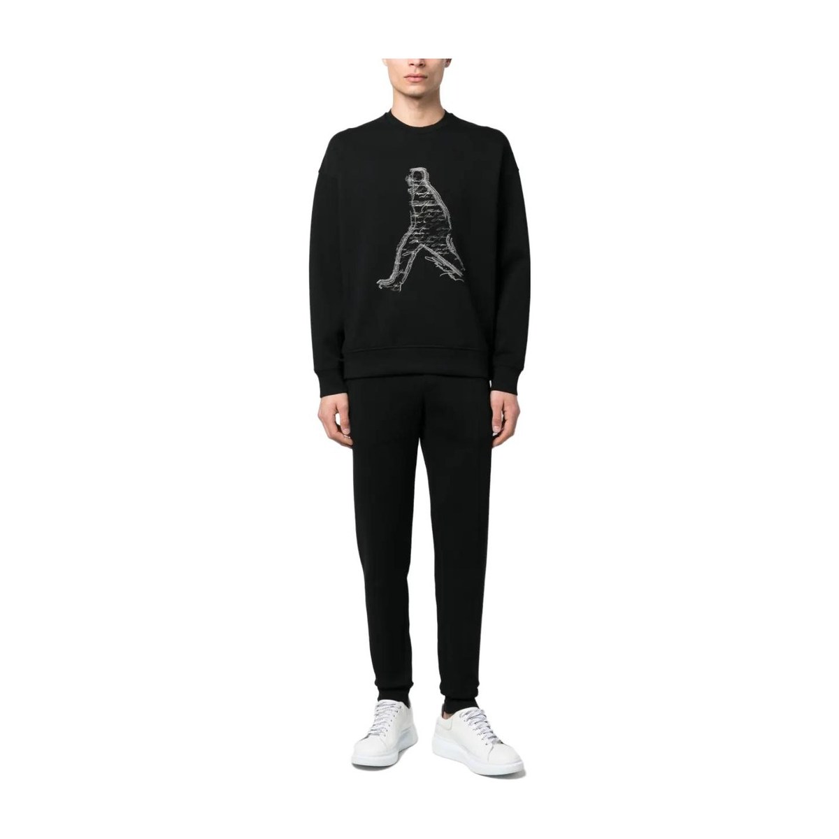 Emporio Armani SS23 Silhouette Crewneck Sweatshirt Black