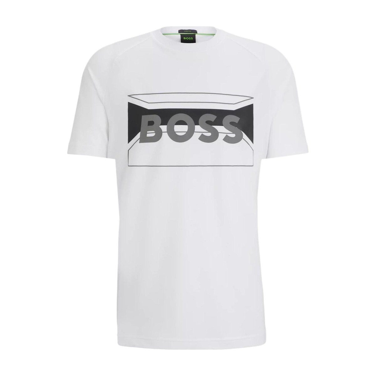 HUGO BOSS Cotton-Blend Regular-Fit T-Shirt With Logo Artwork T