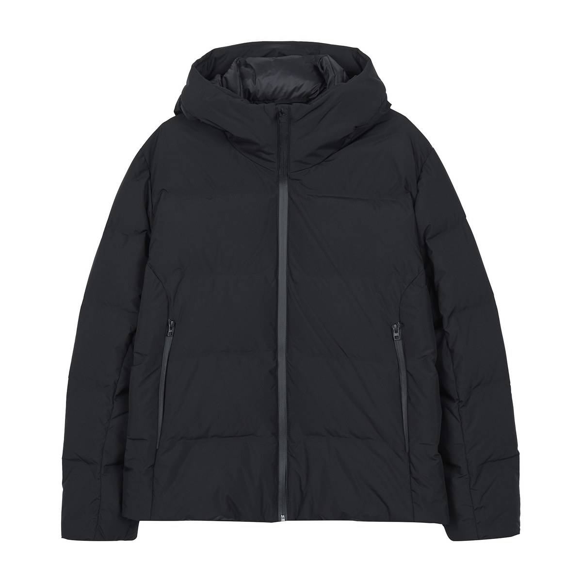 UNIQLO Down Jacket Hoodie Amber Black