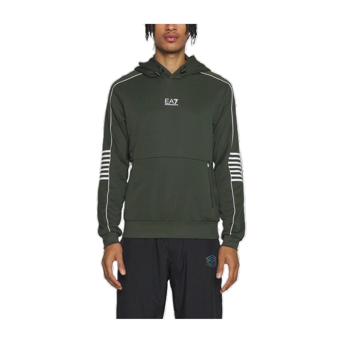 Emporio Armani EA7 FW23 Hoodie Deep Green
