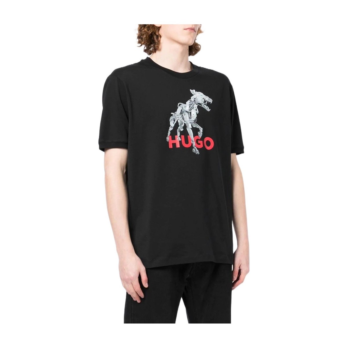 HUGO BOSS Logo Cotton T-Shirt Black