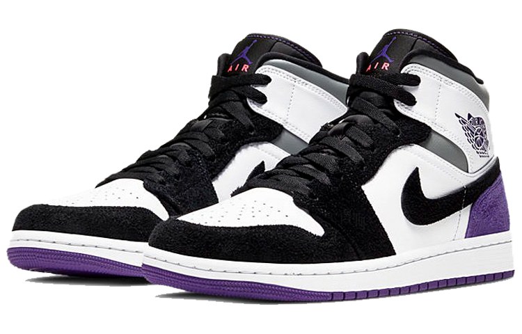 Jordan Air Jordan 1 Mid SE Black White Purple