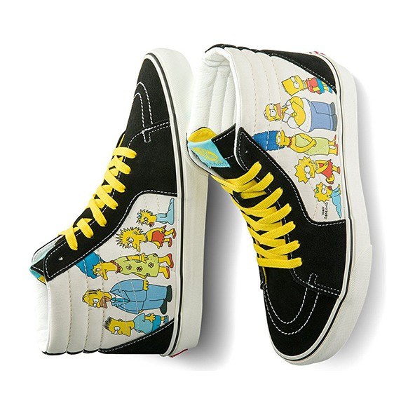 Vans SK8 High The Simpsons Black White