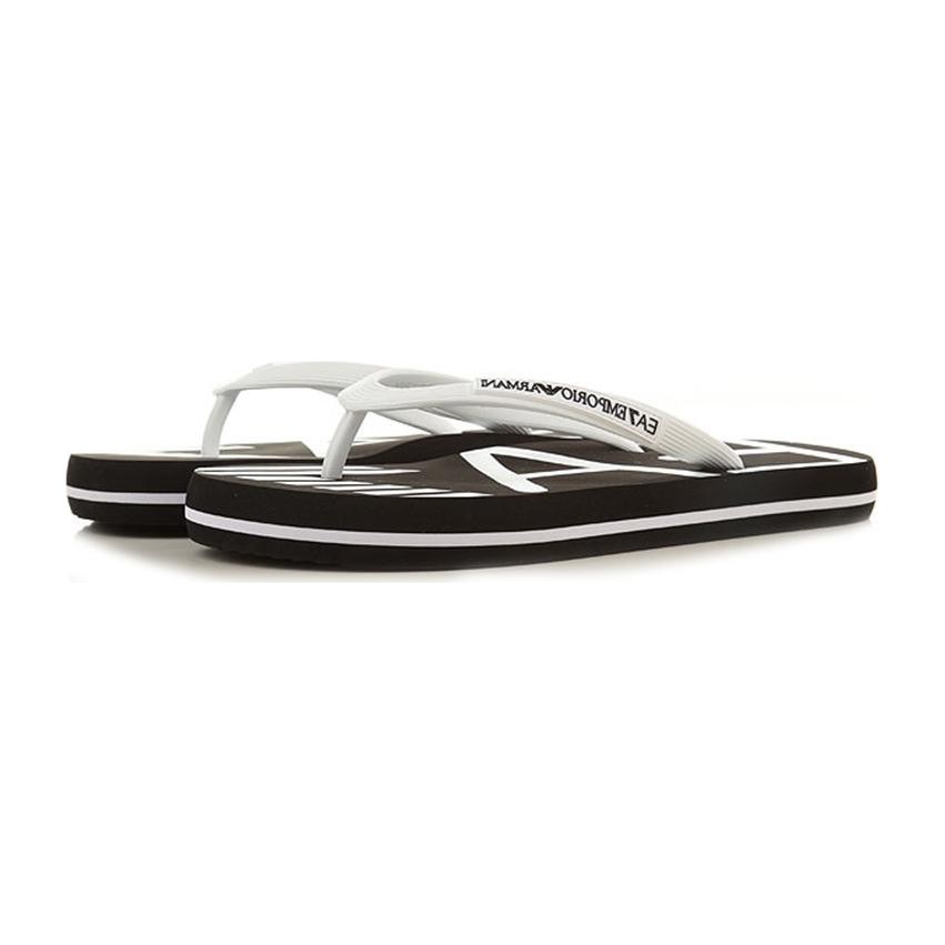 Emporio Armani Flip Flops Black White