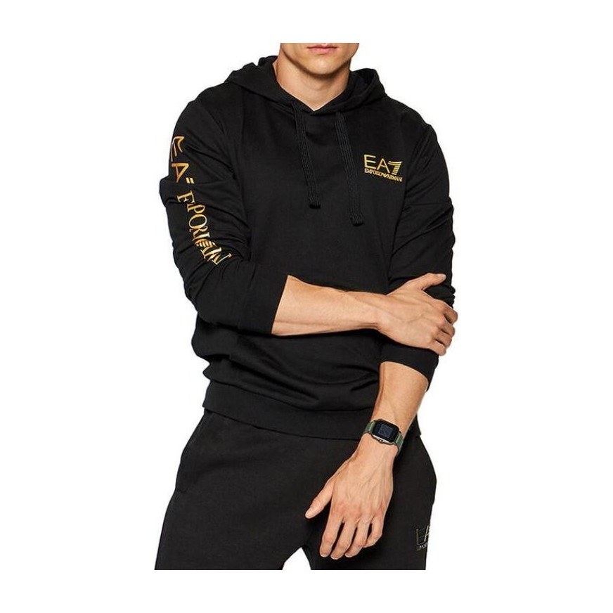 Emporio Armani Logo Hoodie Black