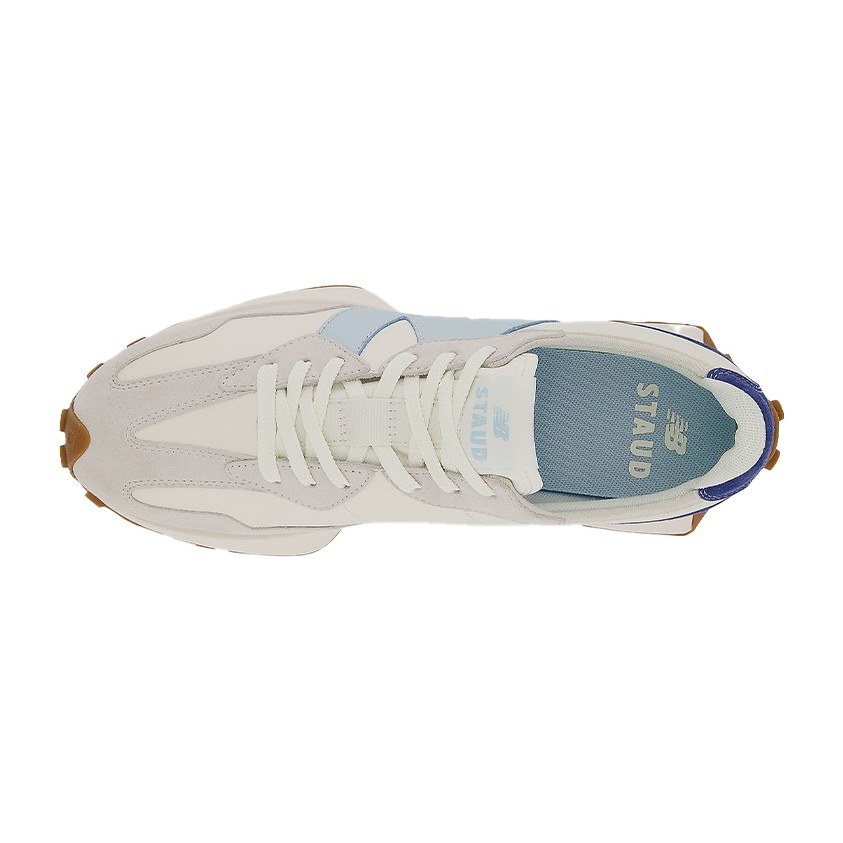 STAUD x New Balance 327 White Blue