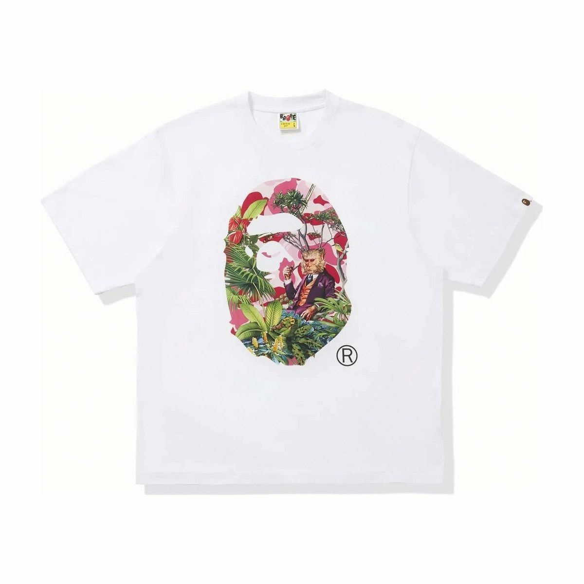 A BATHING APE x MONKEY 47 Head Tee GreenT