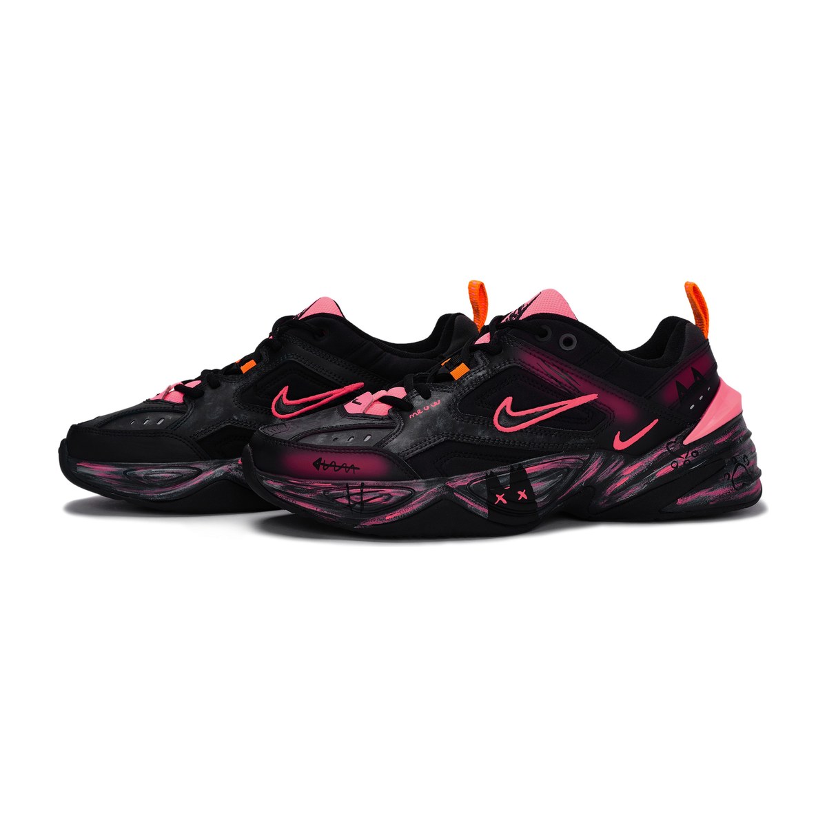 Nike M2K Tekno Black Rose Red