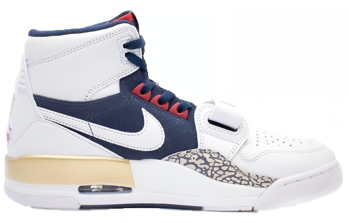 Jordan Legacy 312 White Blue Gold