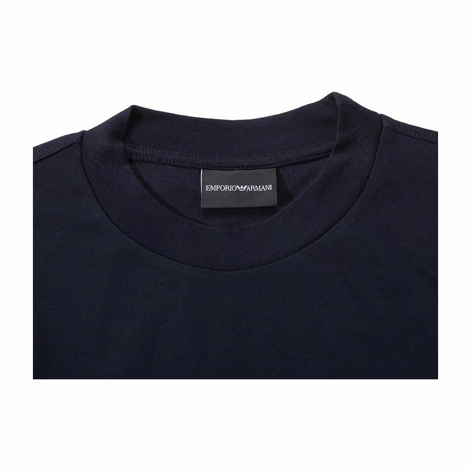 Emporio Armani Eagle Embroidered T-Shirt Navy Blue