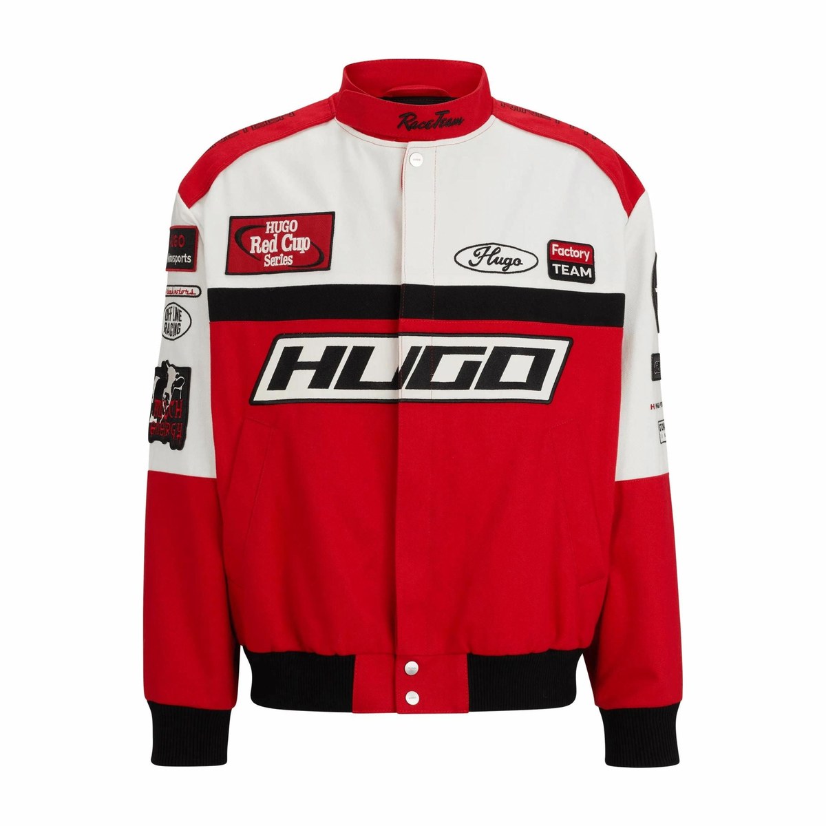HUGO BOSS Colour-Blocked Regular-Fit Jacket Logo