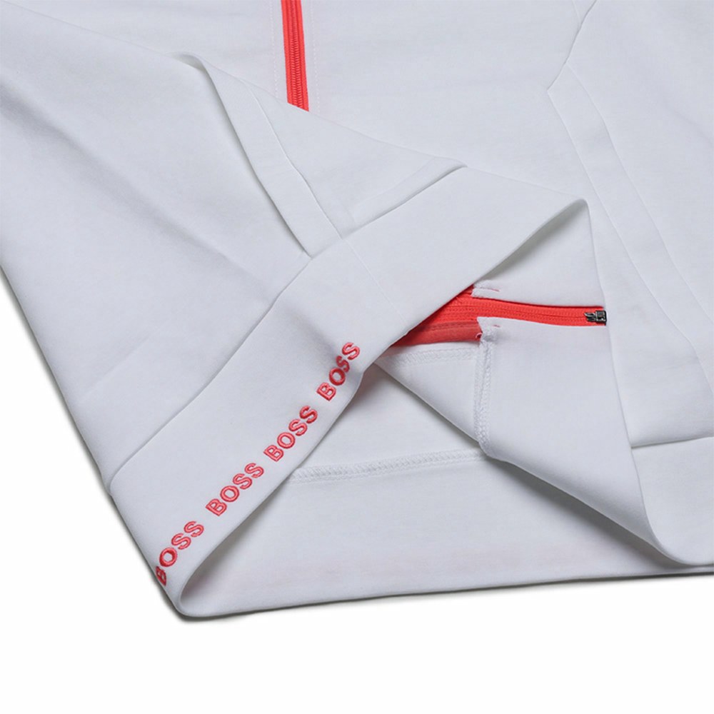 HUGO BOSS Logo Zip Jacket White