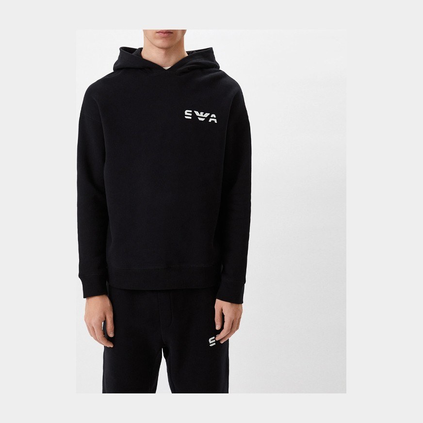 Emporio Armani Fleece Hoodie Black