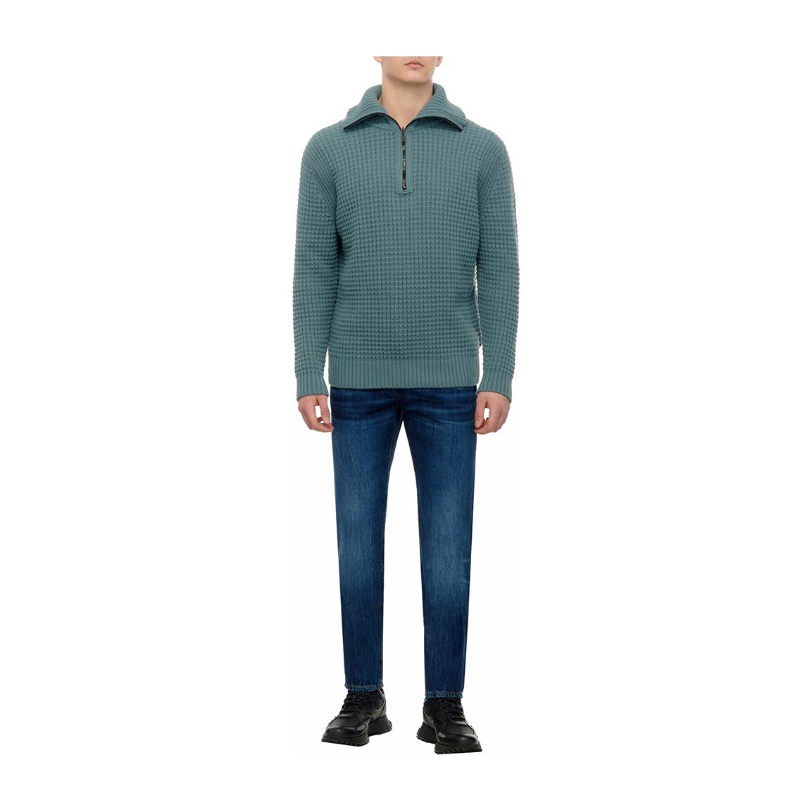 HUGO BOSS Orange SS24 Green Sweater