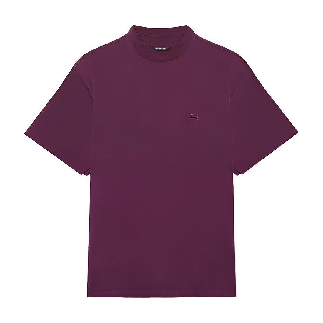 Balenciaga Logo Embroidered T-Shirt Purple