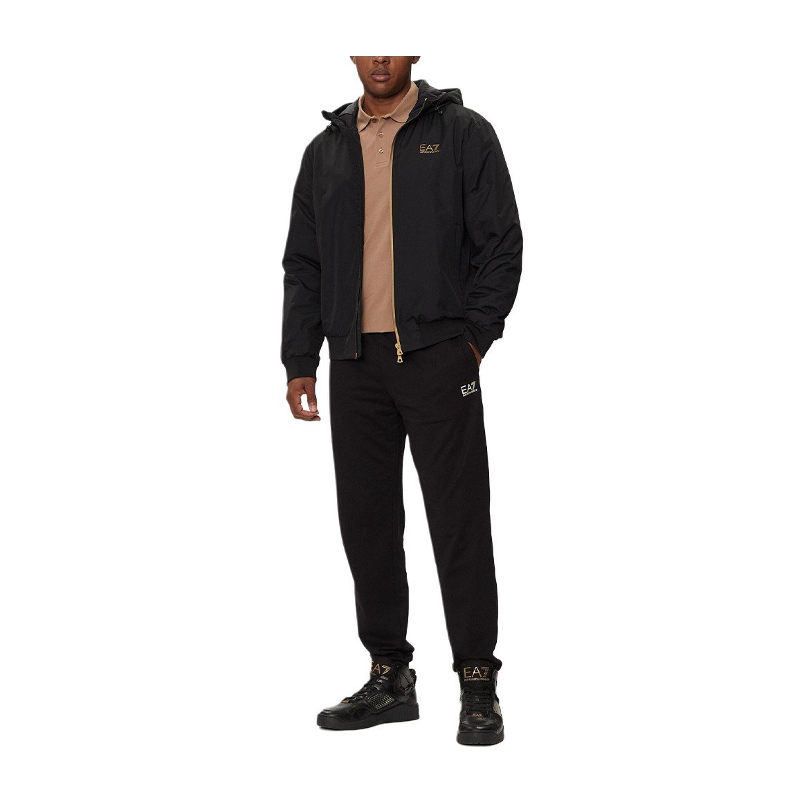 Emporio Armani EA7 Black Hoodie Jacket