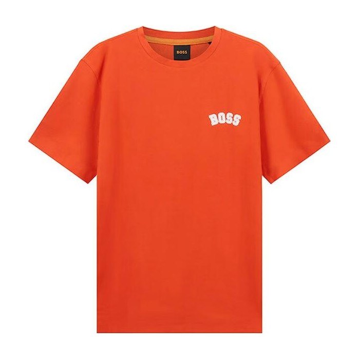HUGO BOSS Logo Crewneck T-Shirt Orange