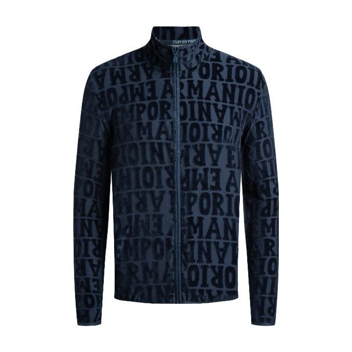 Emporio Armani FW23 Logo Zip Jacket Navy