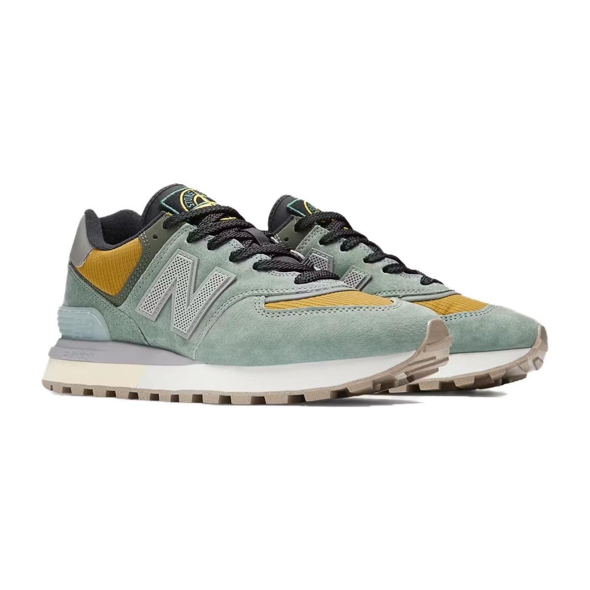 Stone Island x New Balance 574 Green Yellow