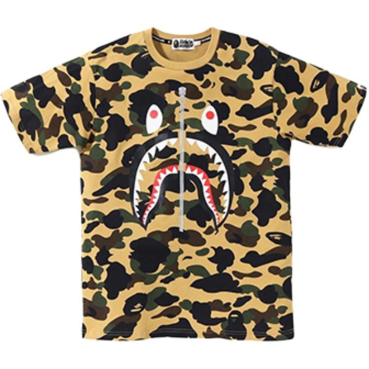 A BATHING APE Bape Camo Shark Tee