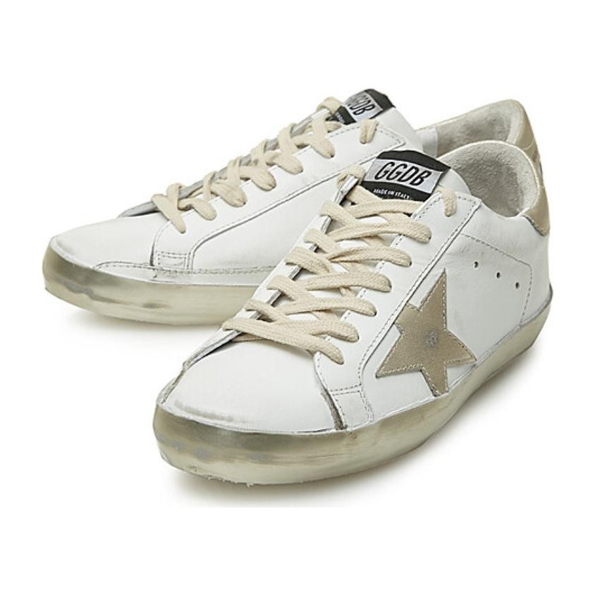 Golden Goose Super-Star White Gold Heel