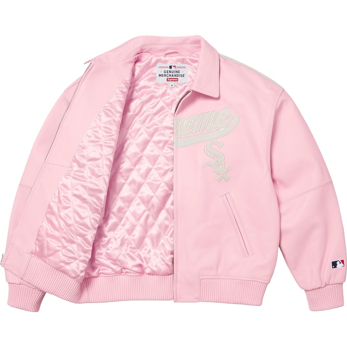 Supreme x Chicago White Sox FW25 WEEK5 Leather Varsity Jacket