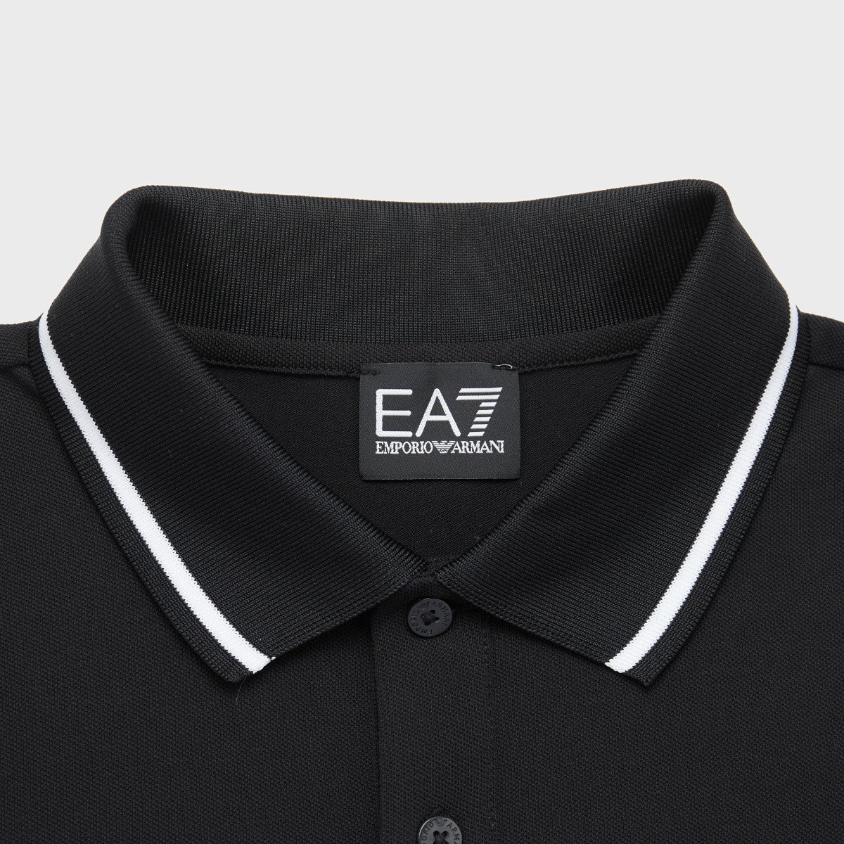 Emporio Armani EA7 SS24 Polo Shirt Black