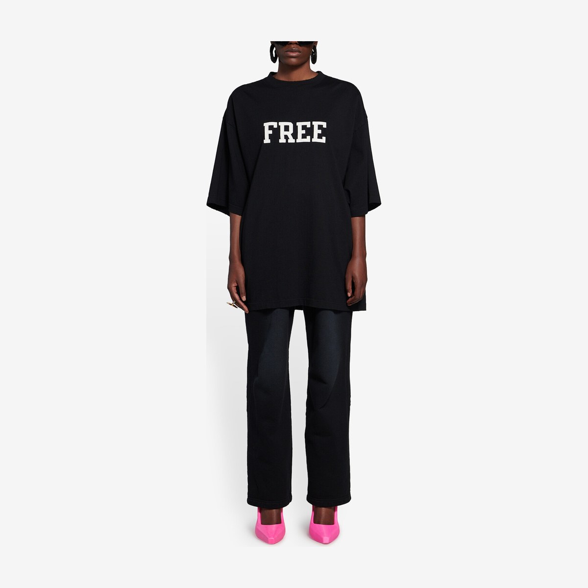 Balenciaga FW21 Free Classic T-Shirt Black